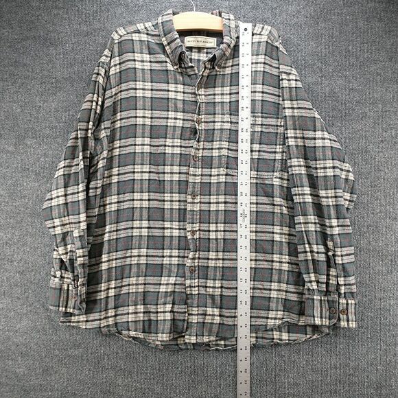 Bit & Bridle Men's Flannel Button-Down Shirt Multi Plaid 2X Long Sleeve Cotton - Picture 11 of 13